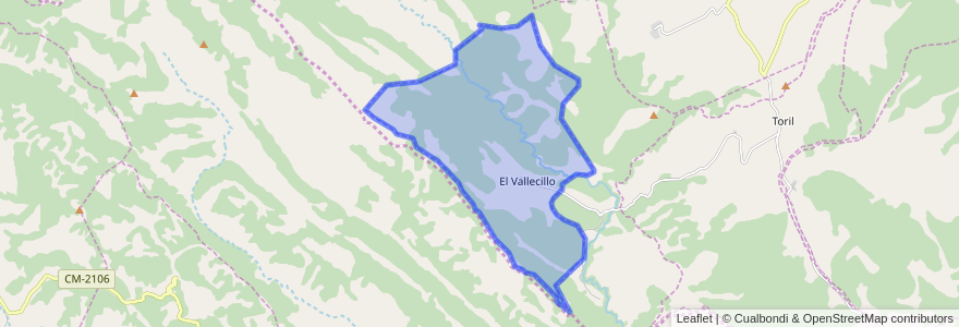 Mapa de ubicacion de El Vallecillo.