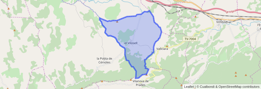 Mapa de ubicacion de el Vilosell.