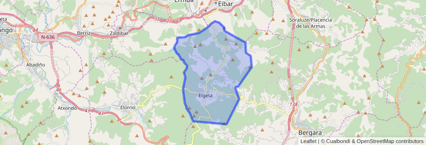 Mapa de ubicacion de Elgueta.