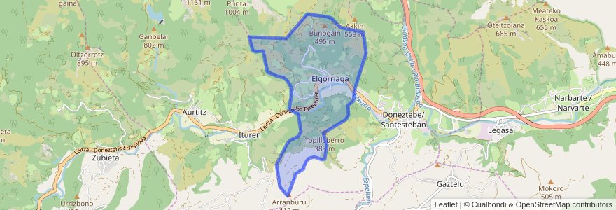 Mapa de ubicacion de Elgorriaga.