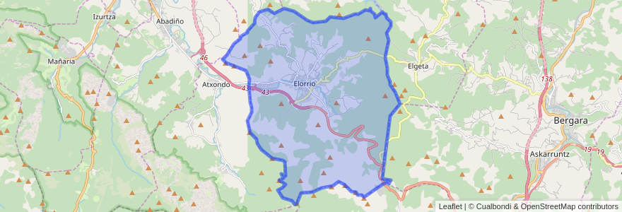 Mapa de ubicacion de Elorrio.