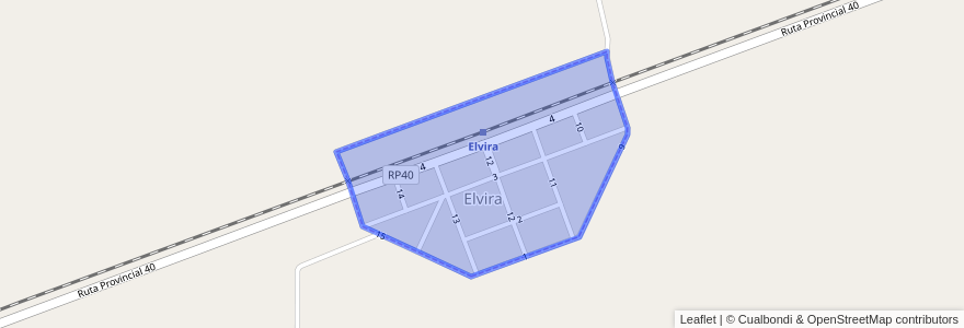 Mapa de ubicacion de Elvira.