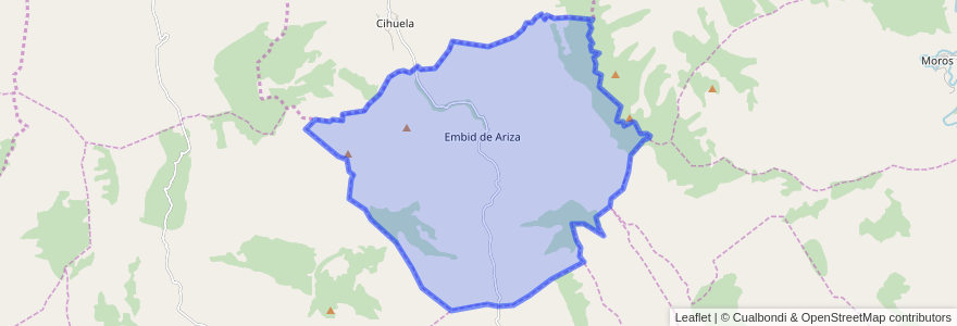 Mapa de ubicacion de Embid de Ariza.