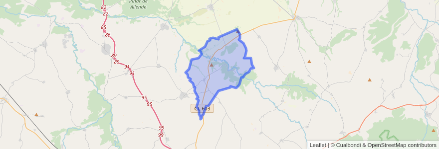 Mapa de ubicacion de Escobar de Polendos.