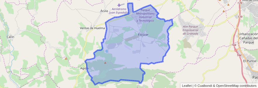 Mapa de ubicacion de Escúzar.