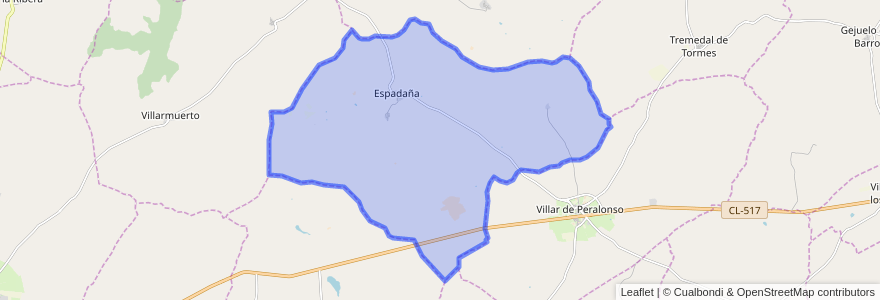 Mapa de ubicacion de Espadaña.