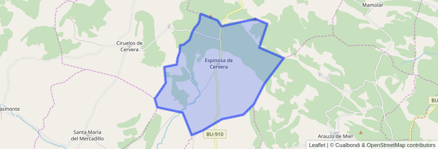 Mapa de ubicacion de Espinosa de Cervera.