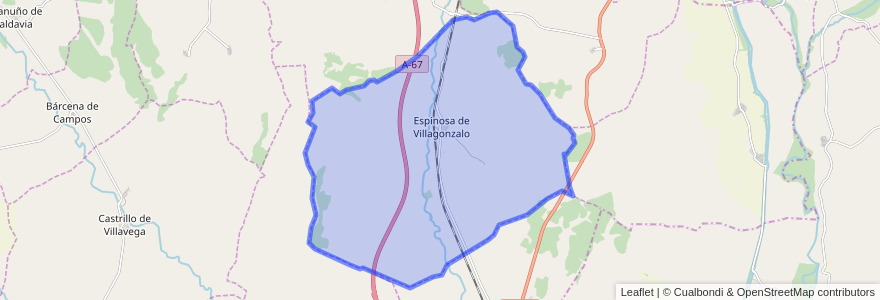 Mapa de ubicacion de Espinosa de Villagonzalo.