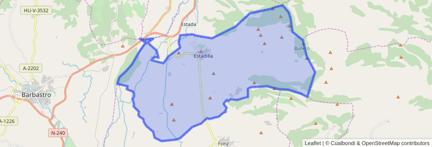 Mapa de ubicacion de Estadilla.