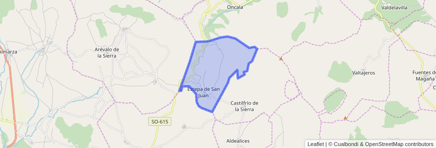 Mapa de ubicacion de Estepa de San Juan.