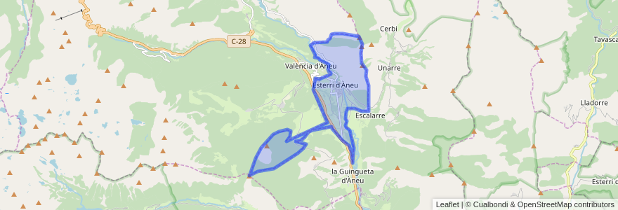 Mapa de ubicacion de Esterri d'Àneu.