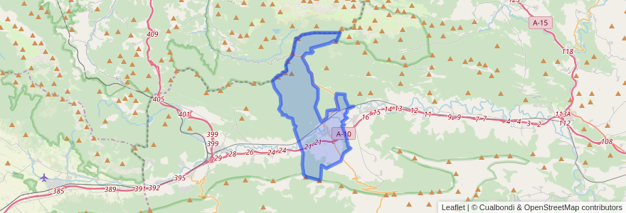 Mapa de ubicacion de Etxarri-Aranatz.