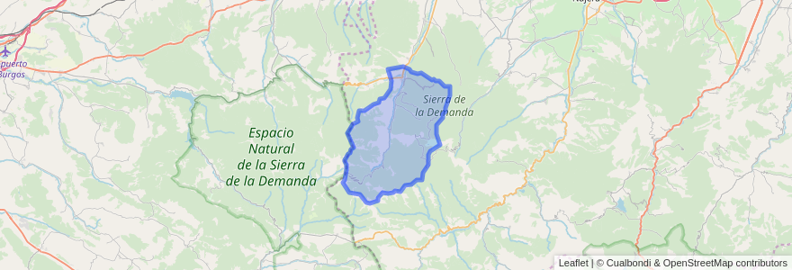 Mapa de ubicacion de Ezcaray.