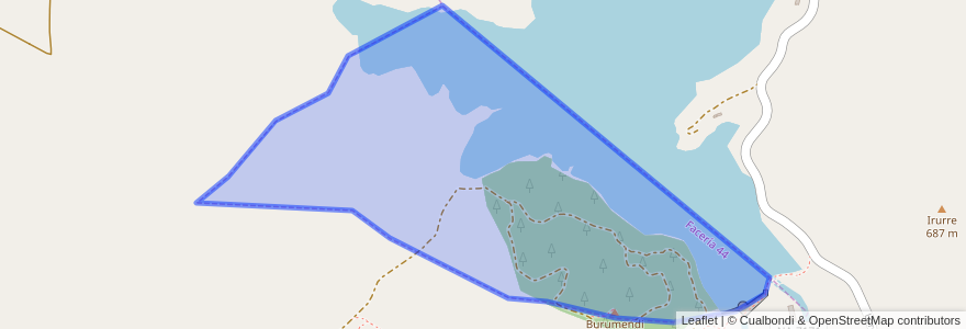 Mapa de ubicacion de Facería 44, Burumendi.