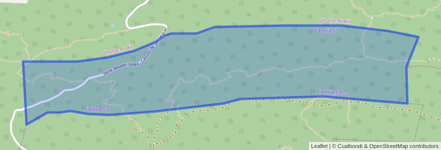 Mapa de ubicacion de Facería 53.