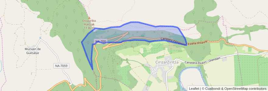 Mapa de ubicacion de Facería 55.