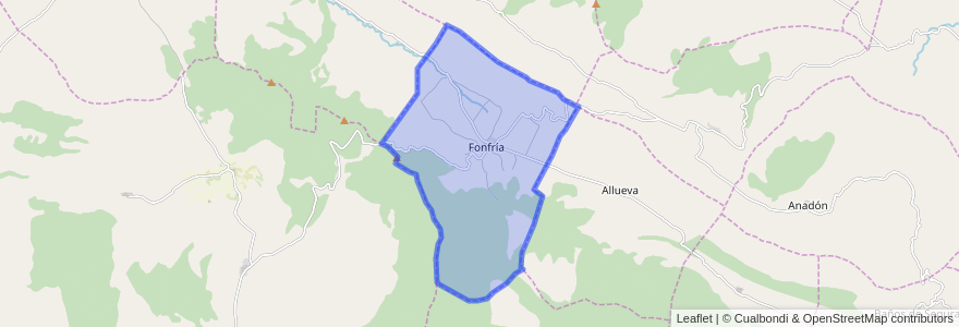 Mapa de ubicacion de Fonfría.