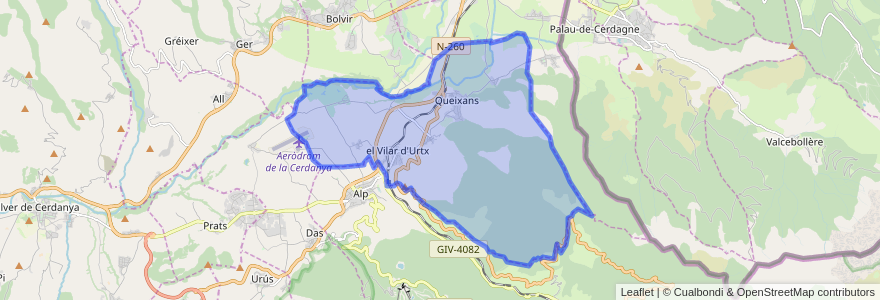 Mapa de ubicacion de Fontanals de Cerdanya.