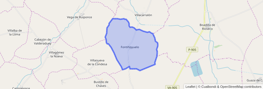 Mapa de ubicacion de Fontihoyuelo.