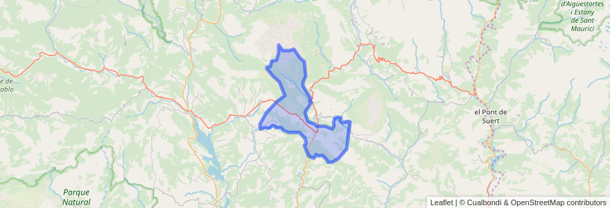 Mapa de ubicacion de Foradada del Toscar.