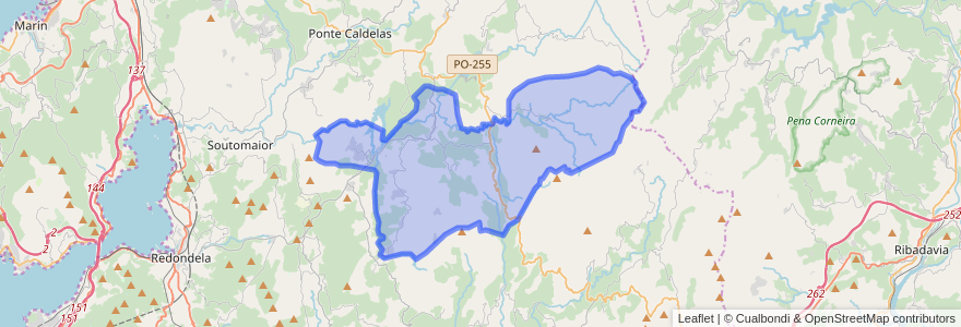 Mapa de ubicacion de Fornelos de Montes.