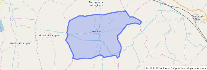 Mapa de ubicacion de Frechilla.