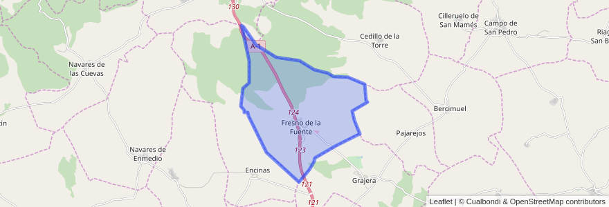 Mapa de ubicacion de Fresno de la Fuente.