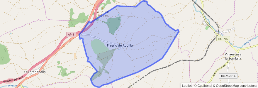 Mapa de ubicacion de Fresno de Rodilla.