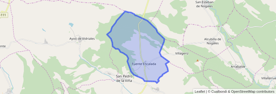 Mapa de ubicacion de Fuente Encalada.