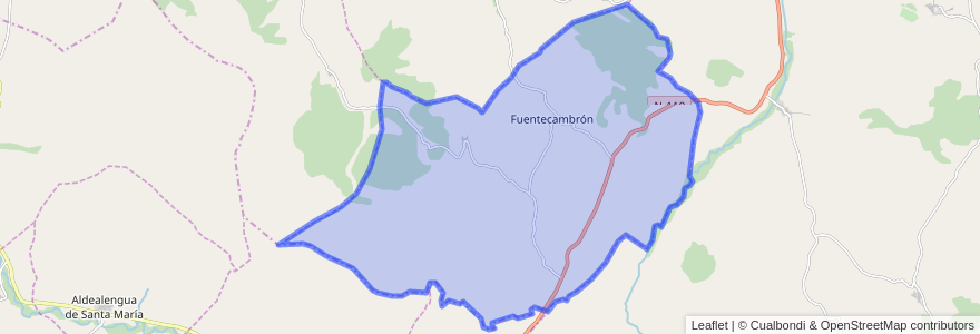 Mapa de ubicacion de Fuentecambrón.