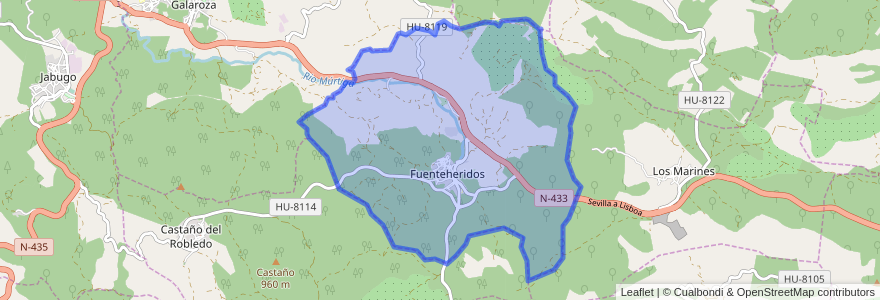 Mapa de ubicacion de Fuenteheridos.