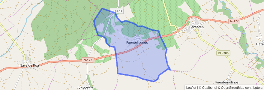 Mapa de ubicacion de Fuentelisendo.