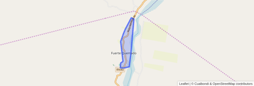 Mapa de ubicacion de Fuerte Quemado.