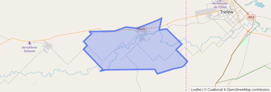 Mapa de ubicacion de Municipio de Gaiman.