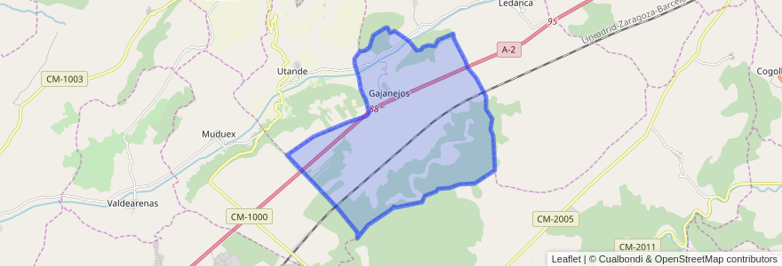 Mapa de ubicacion de Gajanejos.