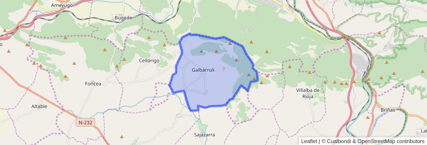 Mapa de ubicacion de Galbárruli.