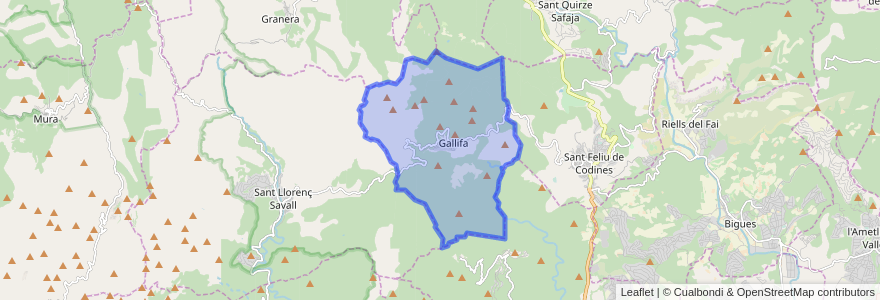 Mapa de ubicacion de Gallifa.