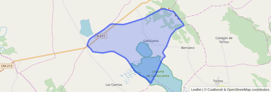 Mapa de ubicacion de Gallocanta.