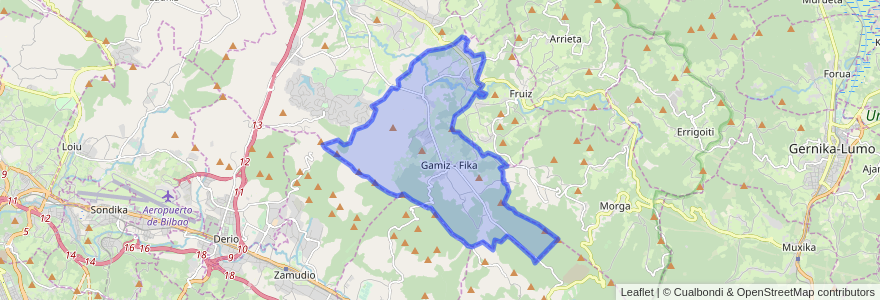 Mapa de ubicacion de Gamiz-Fika.