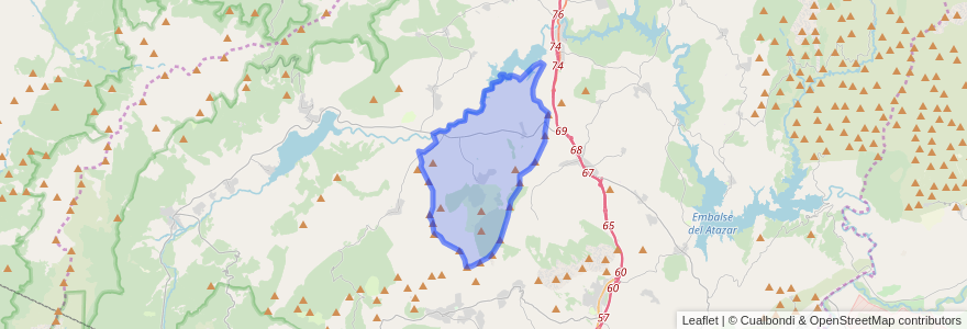 Mapa de ubicacion de Garganta de los Montes.