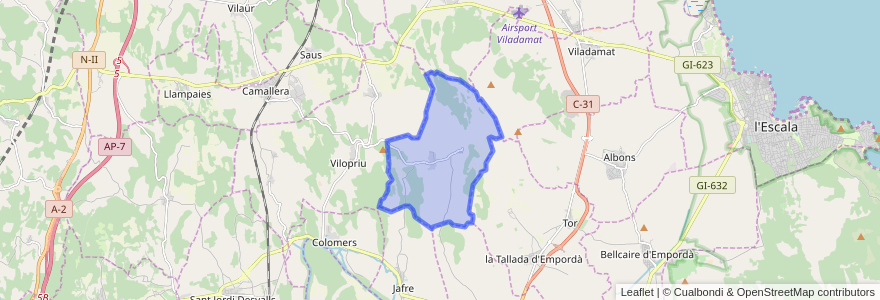 Mapa de ubicacion de Garrigoles.