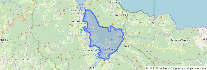 Mapa de ubicacion de Gautegiz Arteaga.