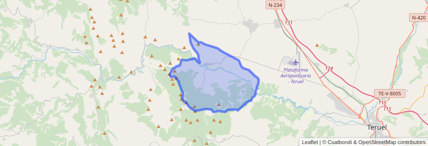 Mapa de ubicacion de Gea de Albarracín.