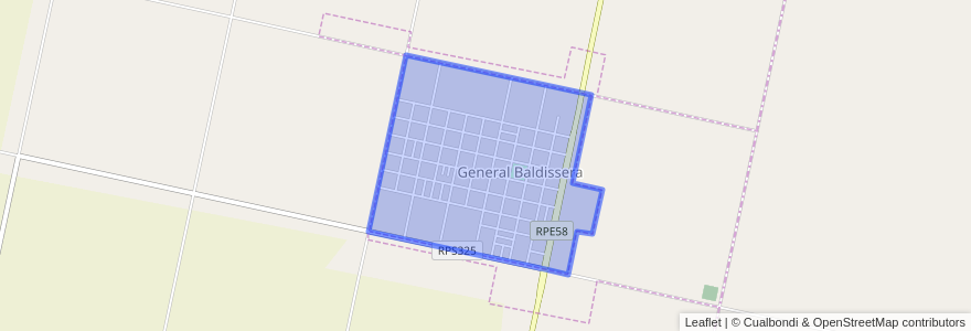 Mapa de ubicacion de General Baldissera.