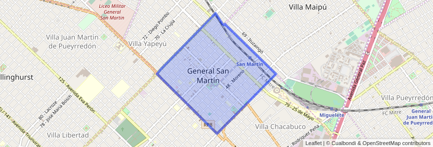 Mapa de ubicacion de General San Martín.