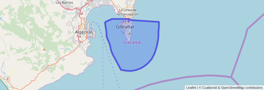 Mapa de ubicacion de Cebelitarık.