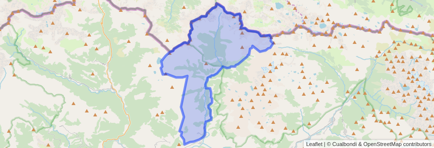 Mapa de ubicacion de Gistaín/Chistén.