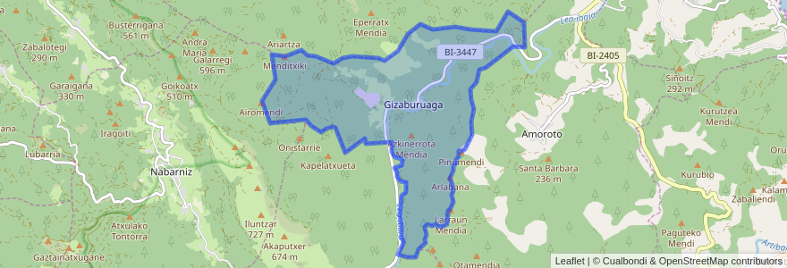 Mapa de ubicacion de Gizaburuaga.