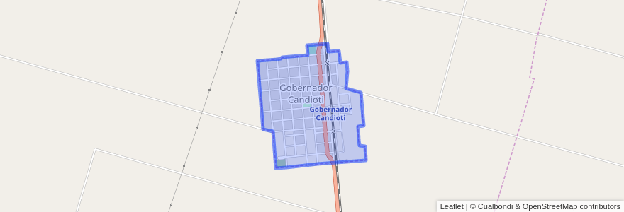 Mapa de ubicacion de Gobernador Candioti.