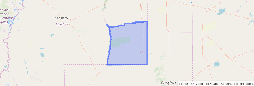 Mapa de ubicacion de Gobernador Dupuy.